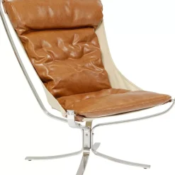 KARE Design Sessel-Sessel Mit Hocker Washington Braun