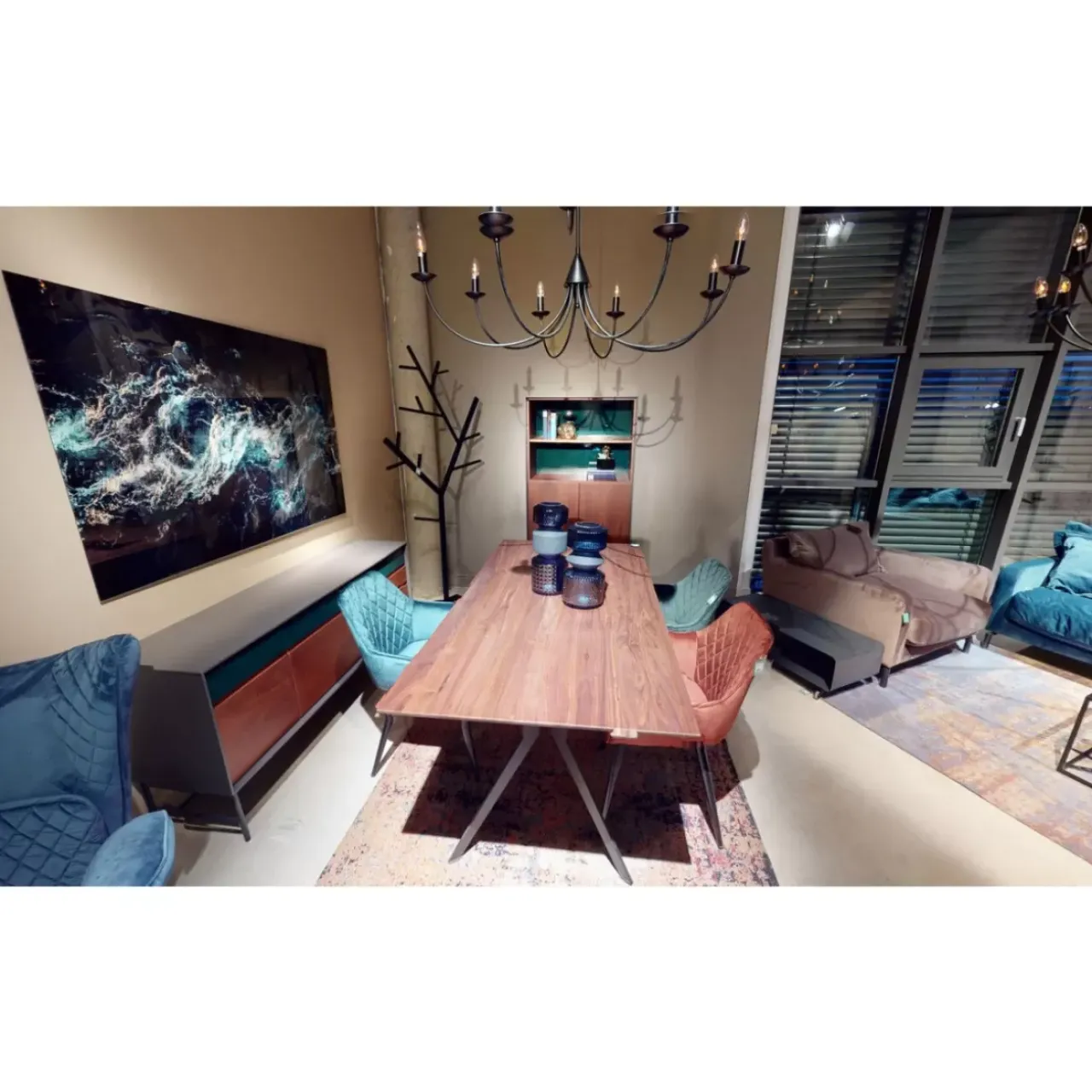 KARE Design Sessel-Sessel Tudor Velvet Petrol