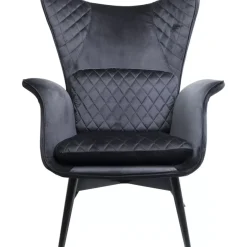 KARE Design Sessel-Sessel Tudor Velvet Schwarz
