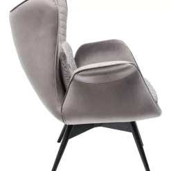 KARE Design Sessel-Sessel Tudor Velvet Silbergrau