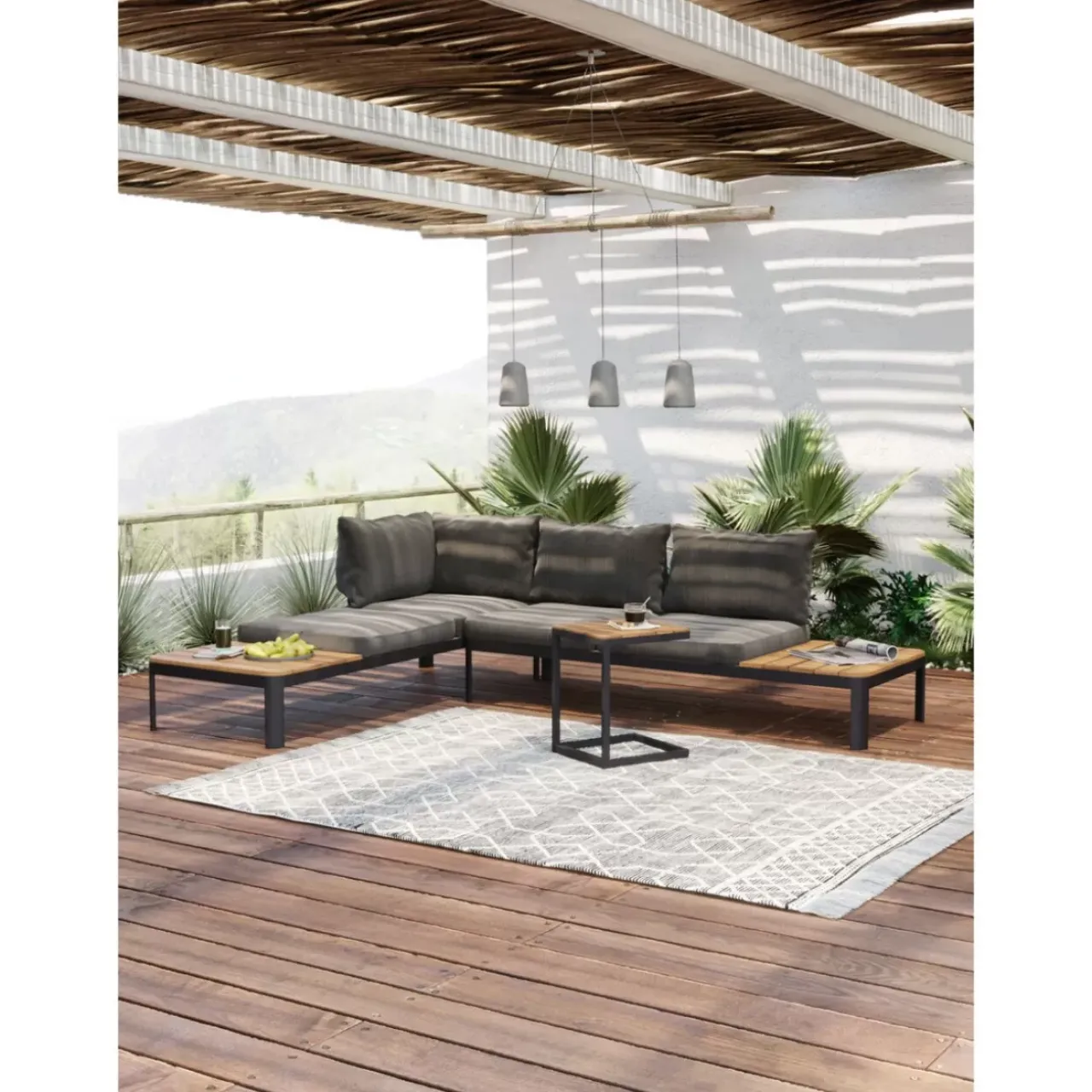 KARE Design Outdoormöbel-Set Happy Day Flexible (3-Tlg.)