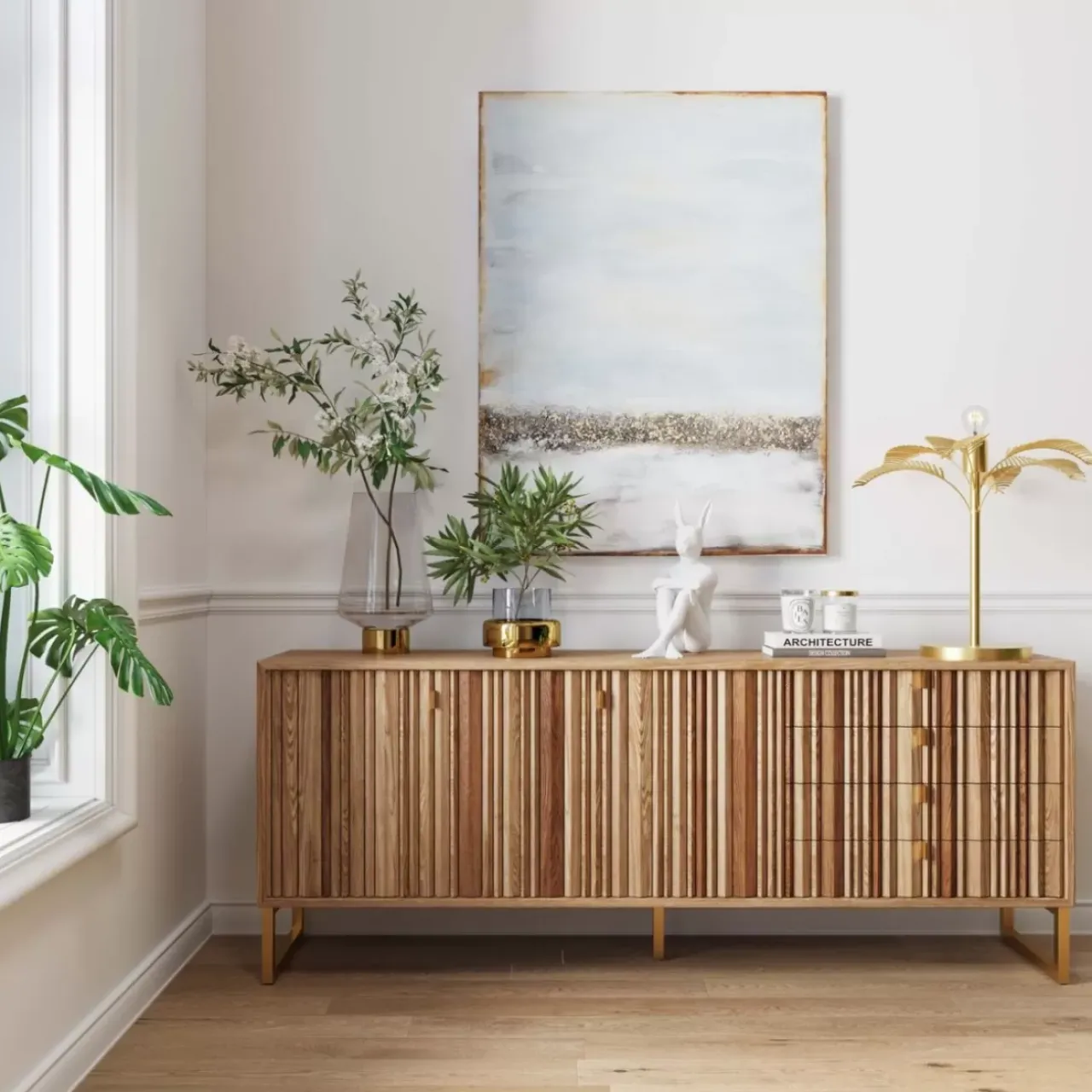 KARE Design Kommoden & Sideboards-Sideboard Concertina Natur 186X74Cm