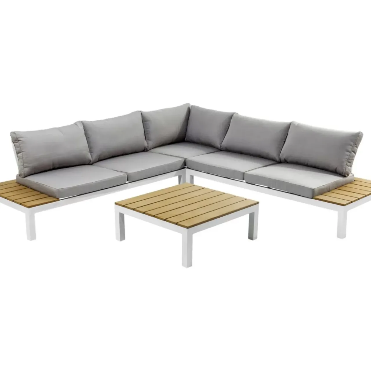 KARE Design Outdoormöbel-Sitzgruppe Holiday Weiss (4-Tlg.)