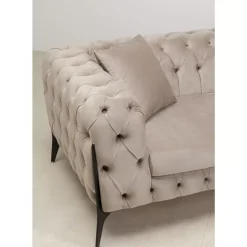 KARE Design Sofas & Couches-Sofa Bellissima 2-Sitzer Velvet Beige 200Cm