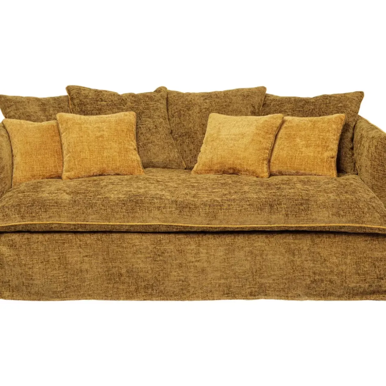 KARE Design Sofas & Couches-Sofa Boheme 3-Sitzer Curry 230Cm