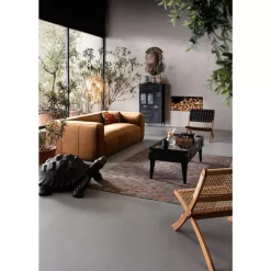 KARE Design Sofas & Couches-Sofa Cubetto 3-Sitzer Velvet Braun