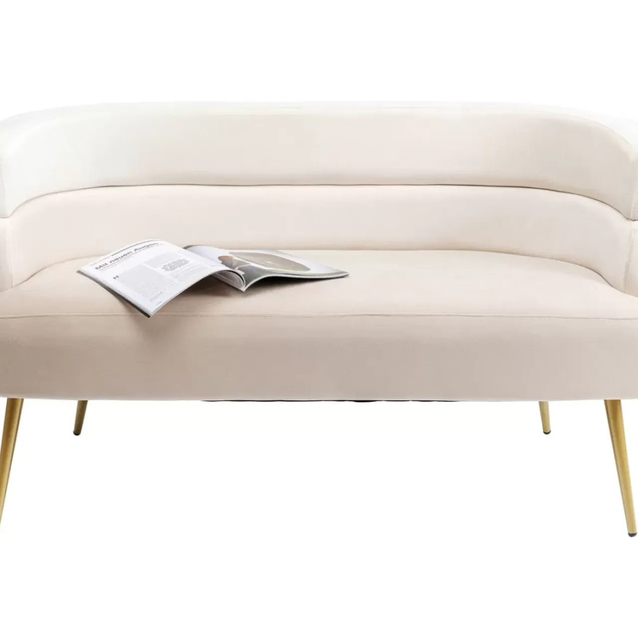 KARE Design Sofas & Couches-Sofa Sandwich 2-Sitzer Creme 125Cm