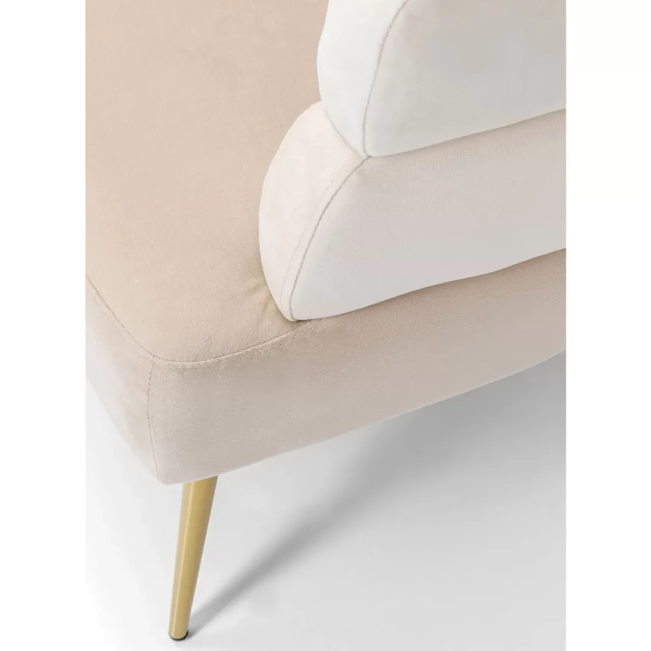 KARE Design Sofas & Couches-Sofa Sandwich 2-Sitzer Creme 125Cm