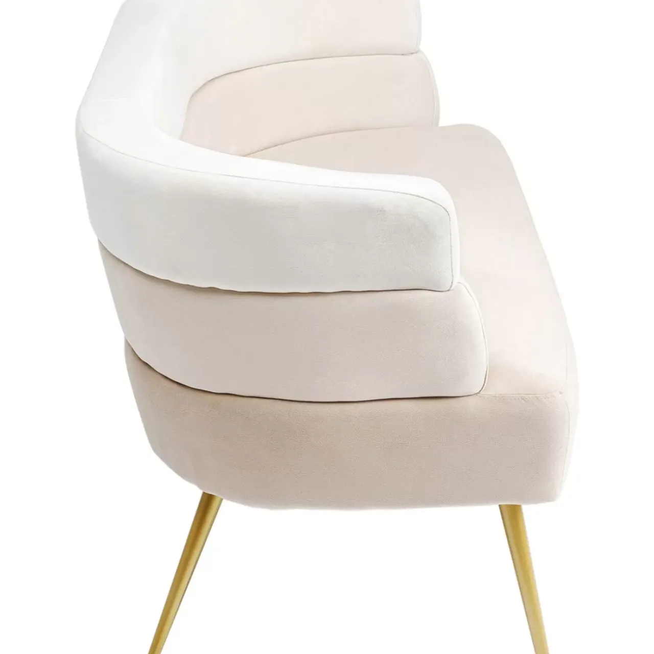 KARE Design Sofas & Couches-Sofa Sandwich 2-Sitzer Creme 125Cm