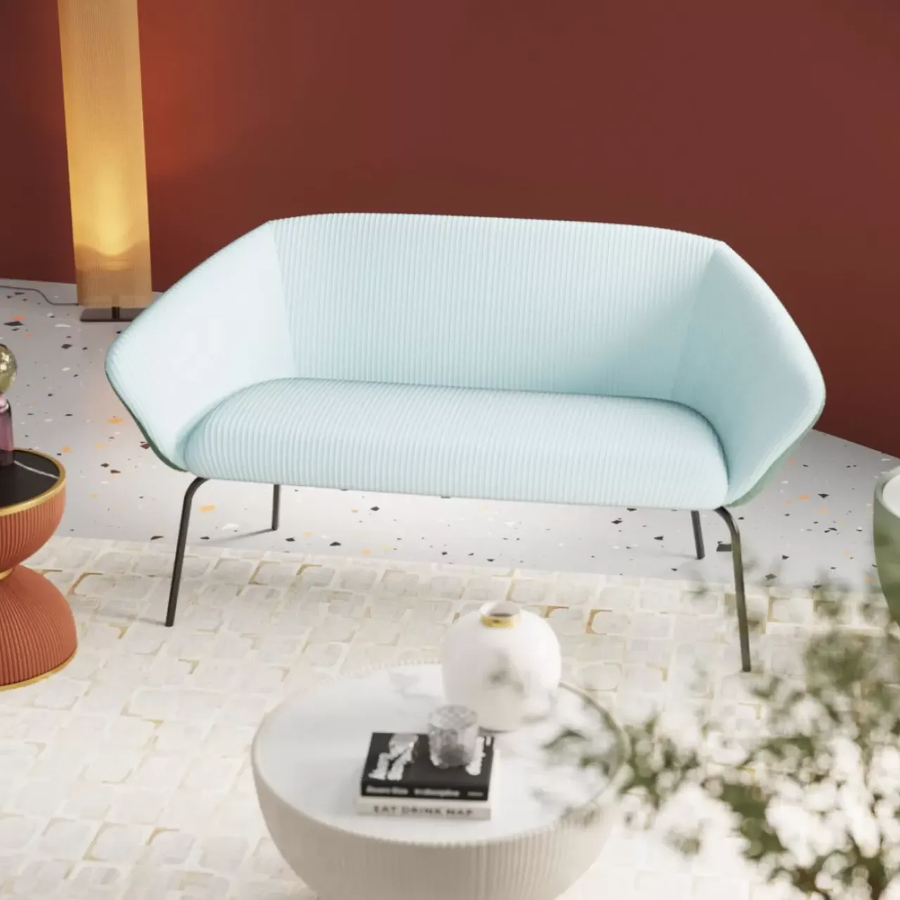 KARE Design Sofas & Couches-Sofa 2-Sitzer Ballabile 163Cm