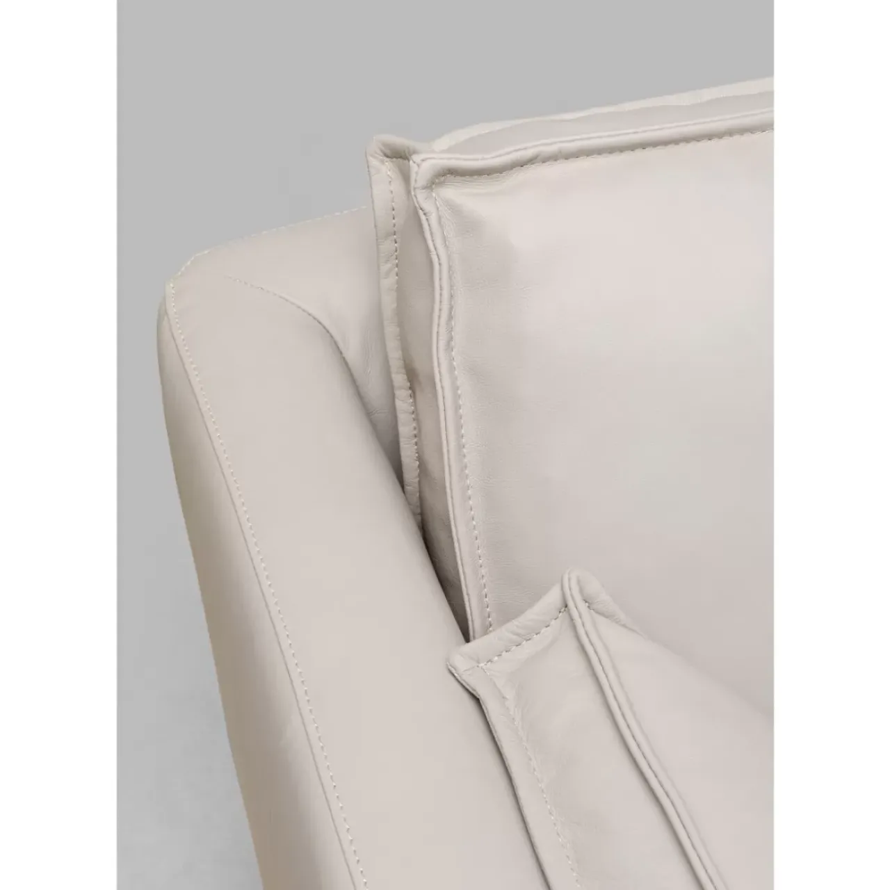 KARE Design Sofas & Couches-Sofa 3-Sitzer Victor Leder Grau 233Cm