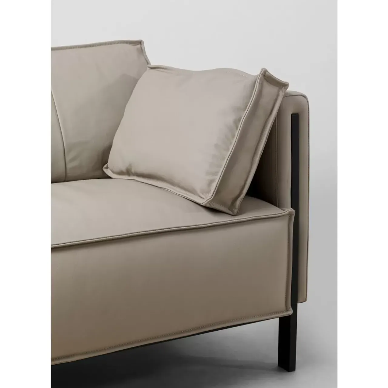 KARE Design Sofas & Couches-Sofa 3-Sitzer Victor Leder Grau 233Cm