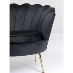 KARE Design Sofas & Couches-Sofa Water Lily 2-Sitzer Schwarz 132Cm