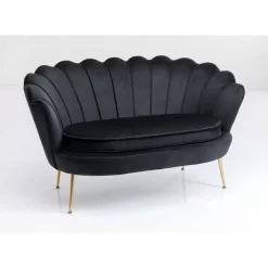 KARE Design Sofas & Couches-Sofa Water Lily 2-Sitzer Schwarz 132Cm