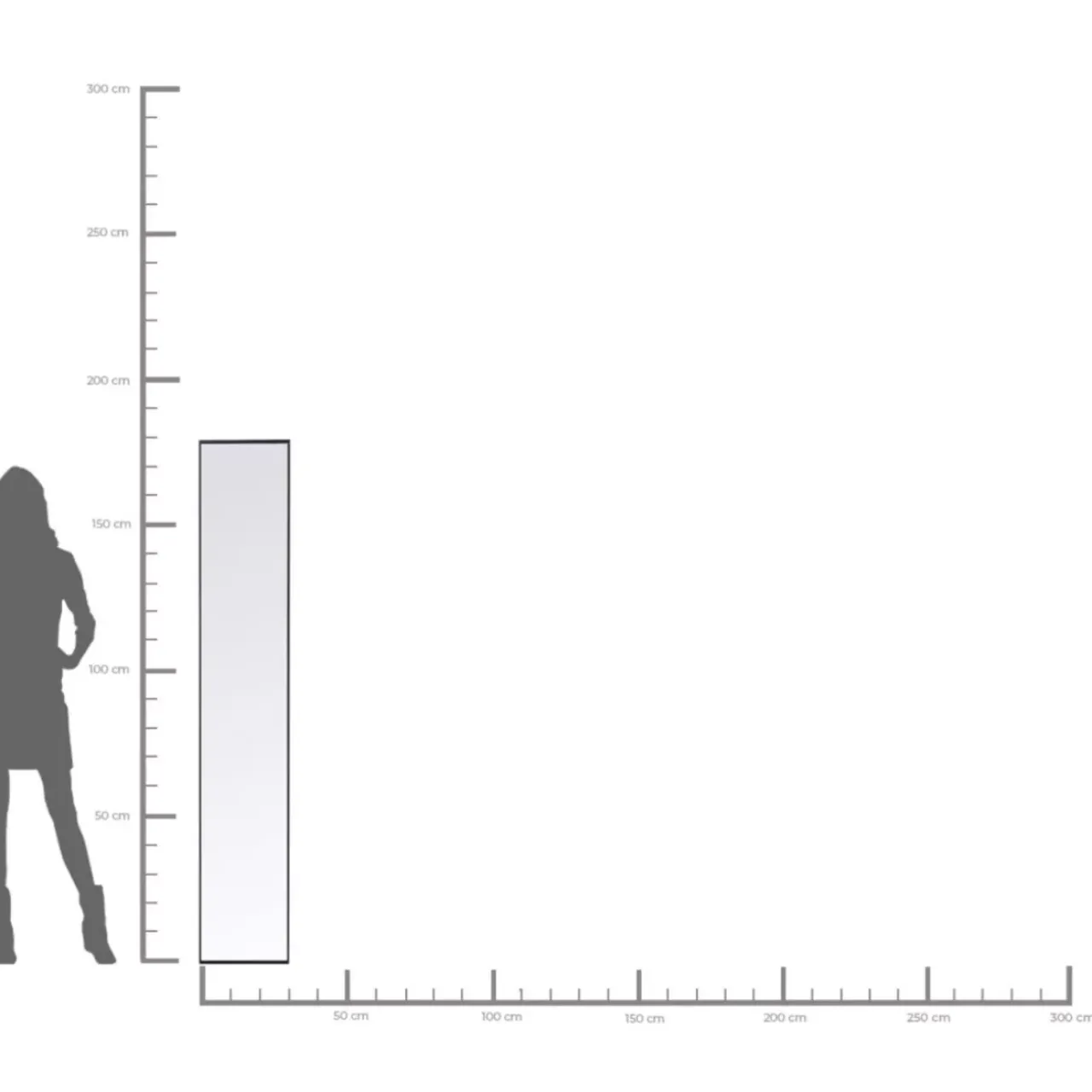 KARE Design Spiegel-Spiegel Bella 180X30Cm