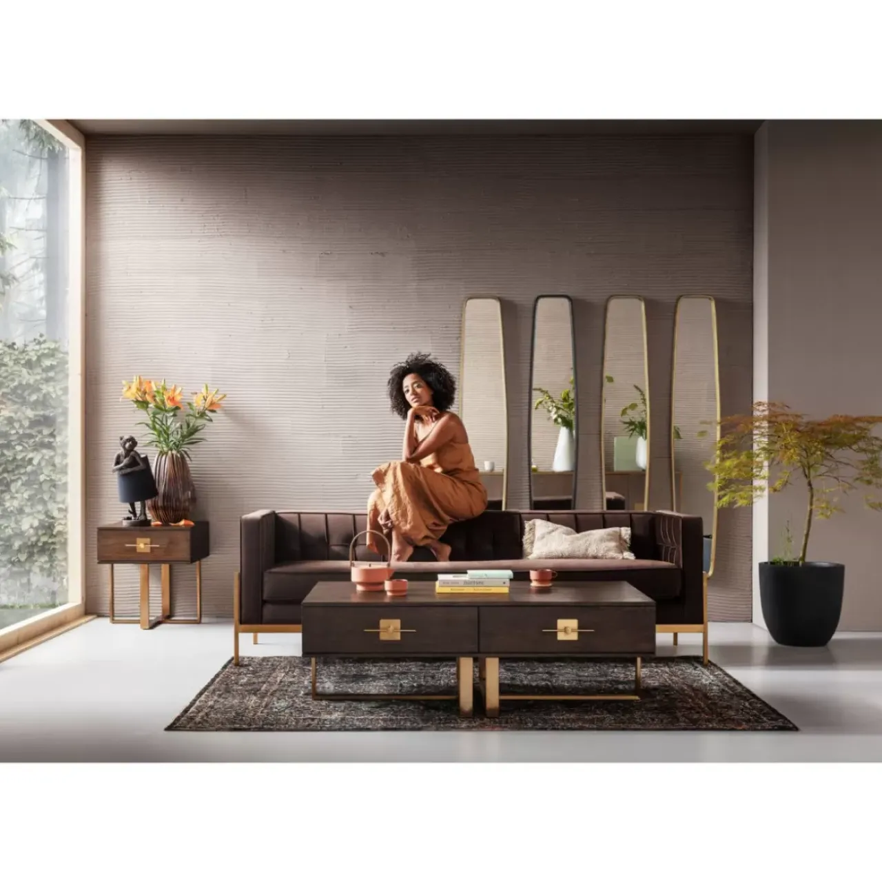 KARE Design Spiegel-Spiegel Clip Black 32X177Cm