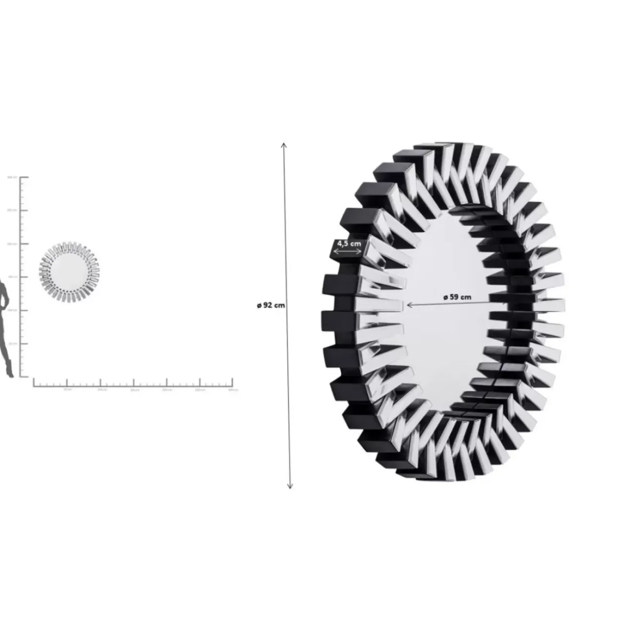 KARE Design Spiegel-Spiegel Sprocket O92Cm