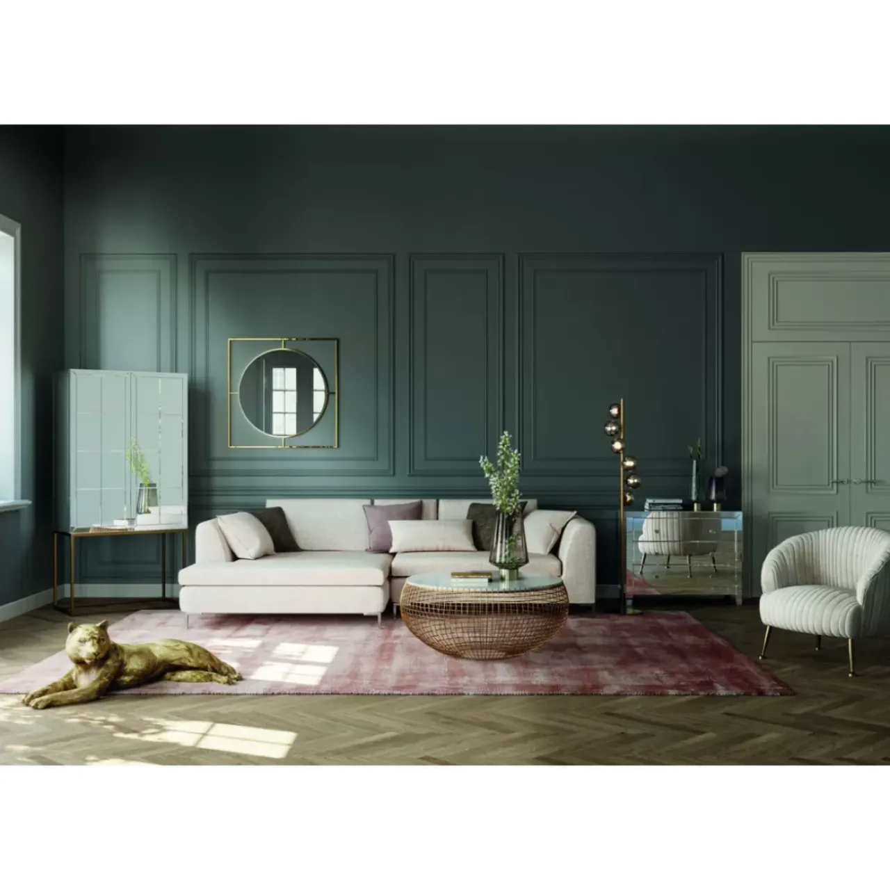 KARE Design Spiegel-Spiegel Stanford Frame Gold O90Cm