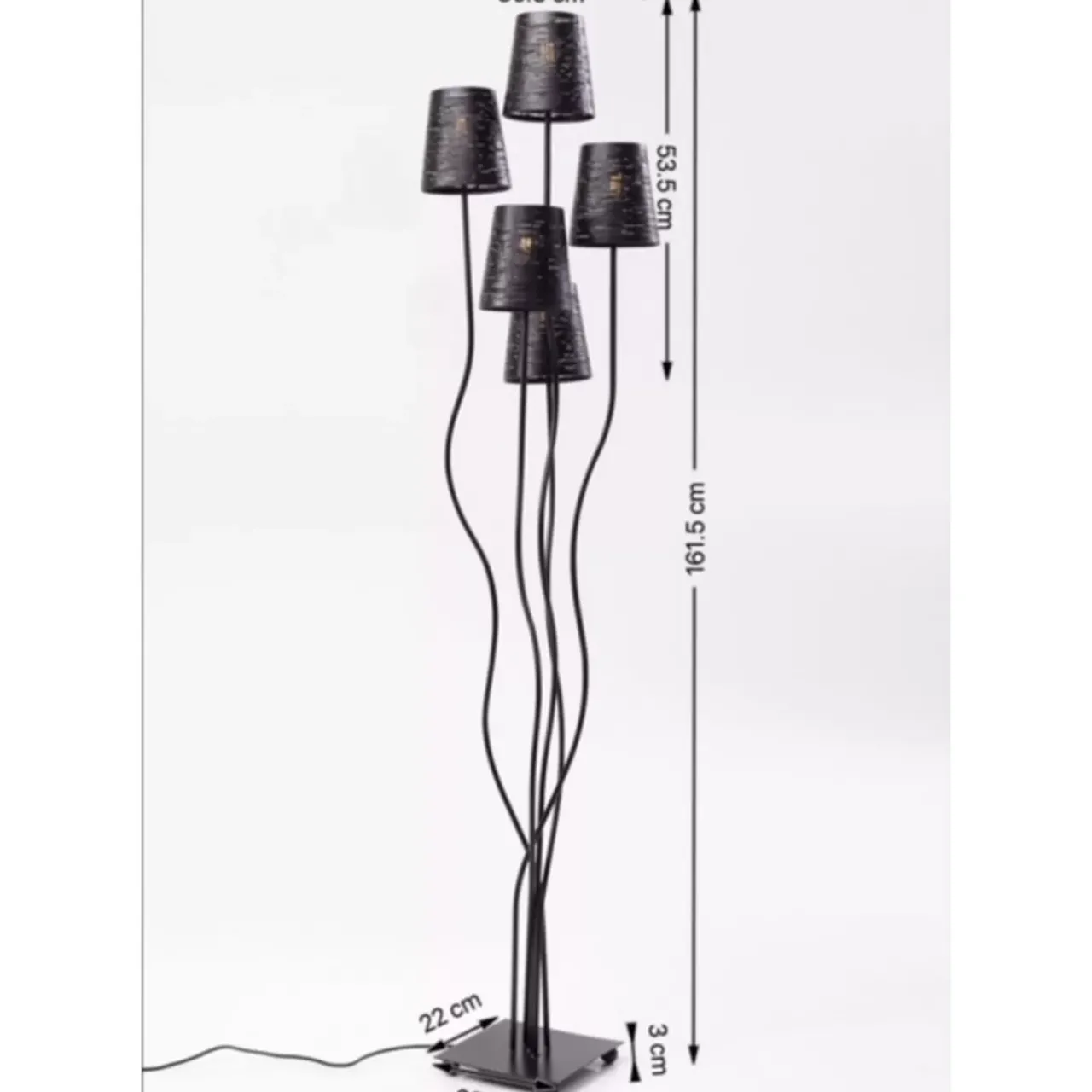 KARE Design Steh & Bodenleuchten-Stehleuchte Flexible Black Cinque