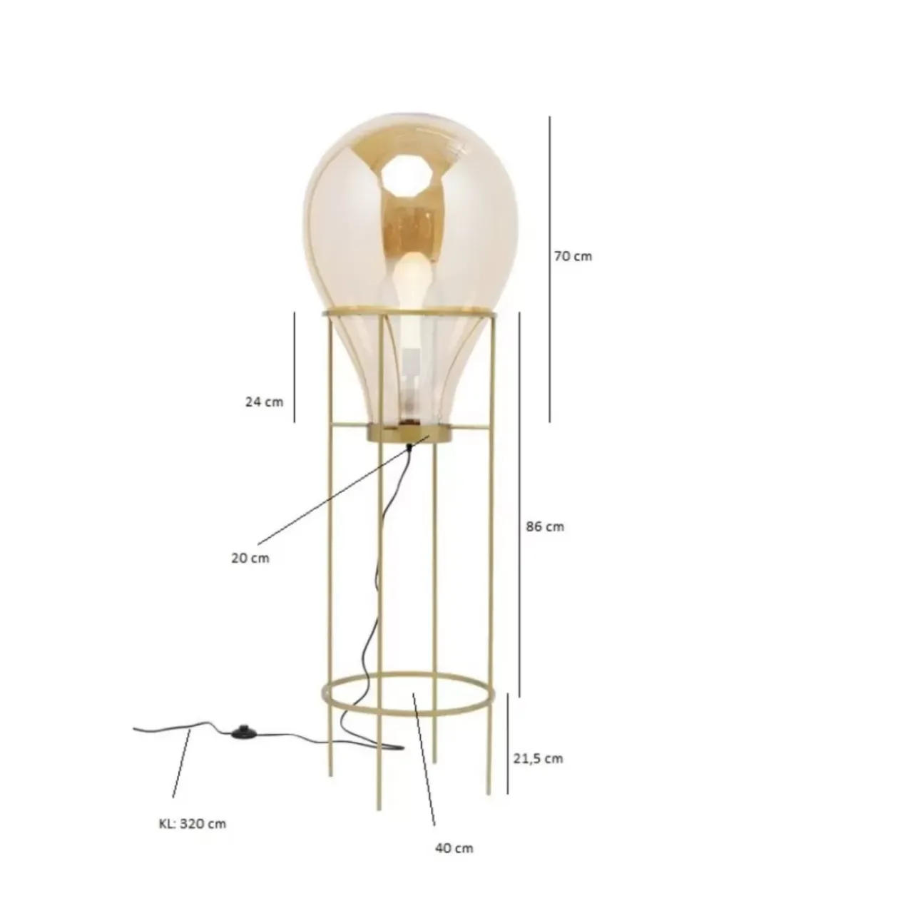 KARE Design Steh & Bodenleuchten-Stehleuchte Pear Frame 158Cm