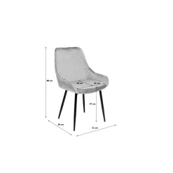 KARE Design Stühle-Stuhl East Side Silbergrau Xl