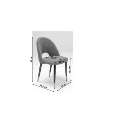 KARE Design Stühle-Stuhl Iris Velvet Beige