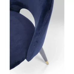 KARE Design Stühle-Stuhl Iris Velvet Blau (2/Set)