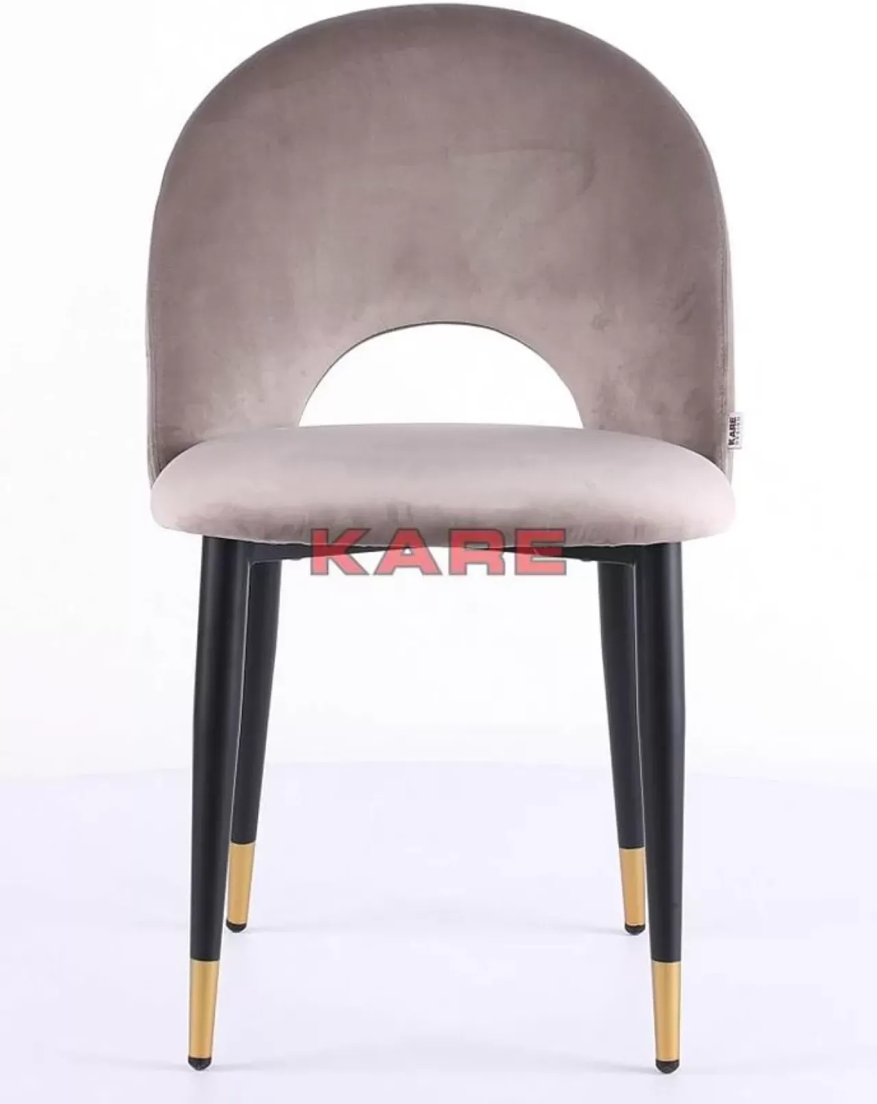 KARE Design Stühle-Stuhl Iris Velvet Taupe (2/Set)