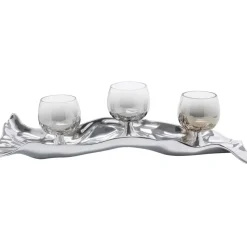 KARE Design Deko & Geschenkartikel-Teelichthalter 3 Jade Silber