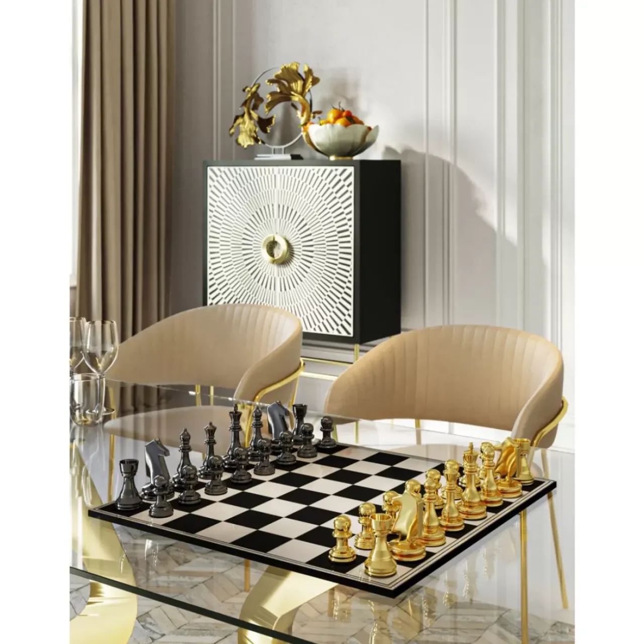KARE Design Tische-Tisch Gloria Gold 200X100Cm