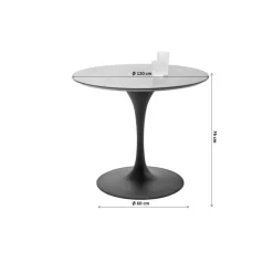 KARE Design Tische-Tisch Invitation Set Walnus Zink O120Cm