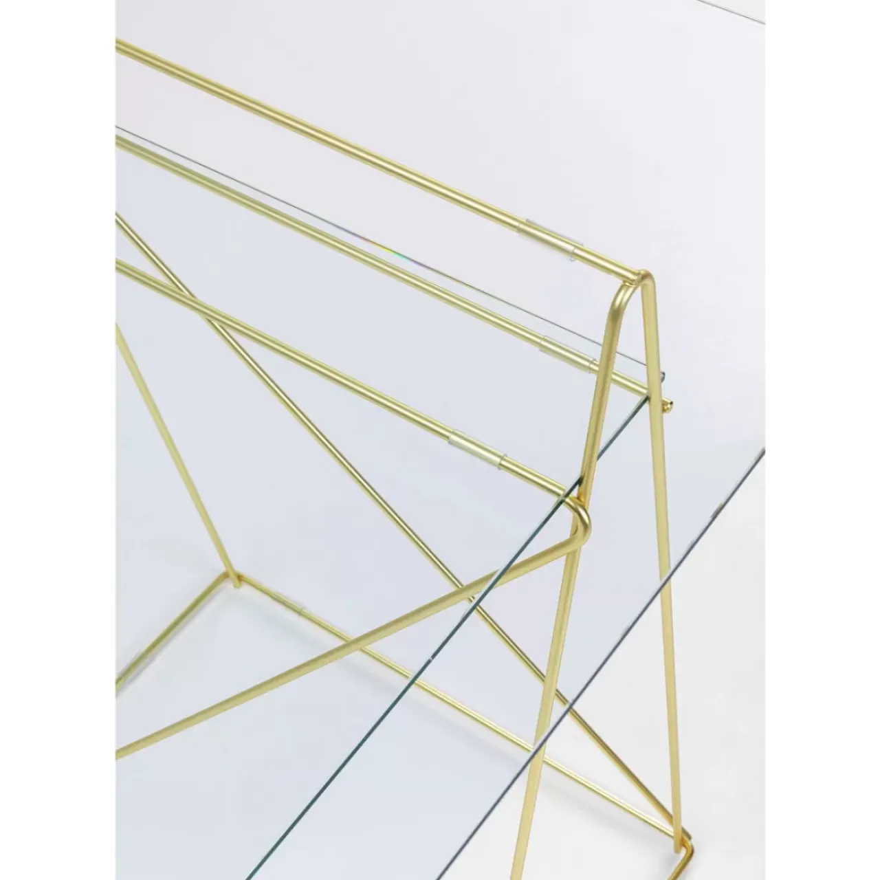 KARE Design Tische-Tisch Polar Messing Matt 8Mm Esg