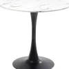 KARE Design Tische-Tisch Schickeria Marmor Weis Schwarz O80Cm