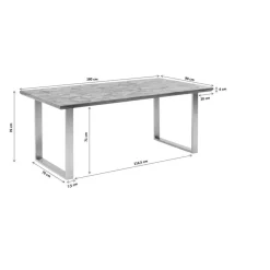 KARE Design Tische-Tisch Stars Silber 180X90