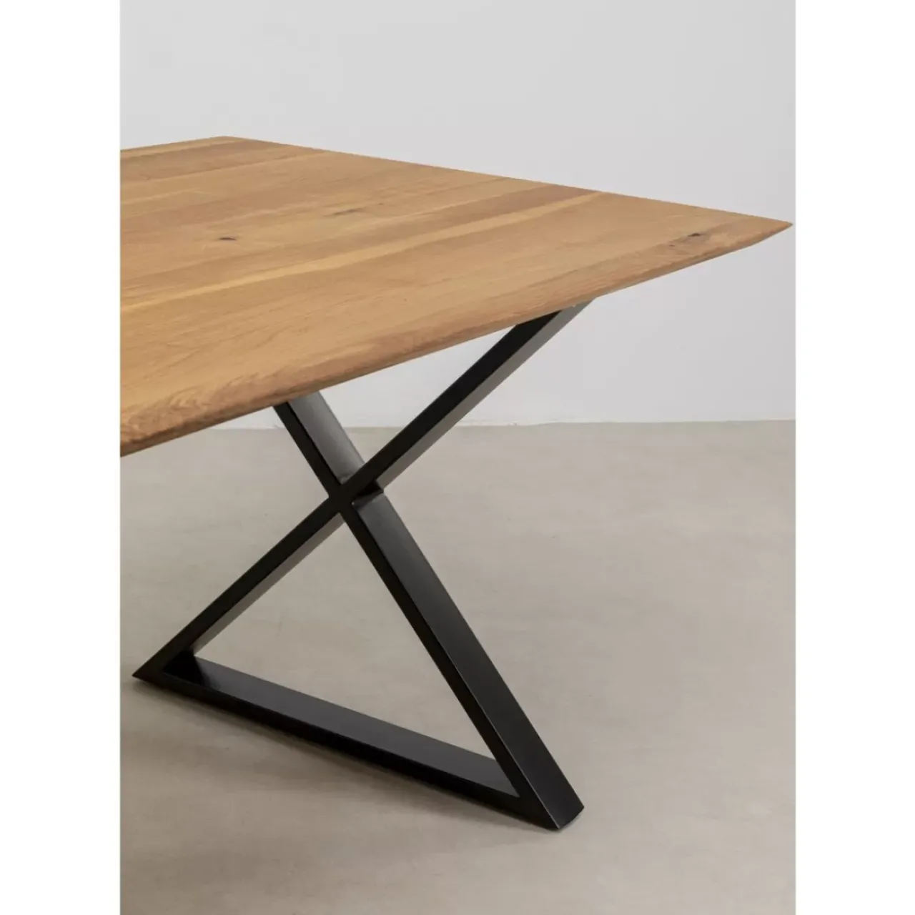 KARE Design Tische-Tisch Symphony Eiche Cross Schwarz 180X90Cm