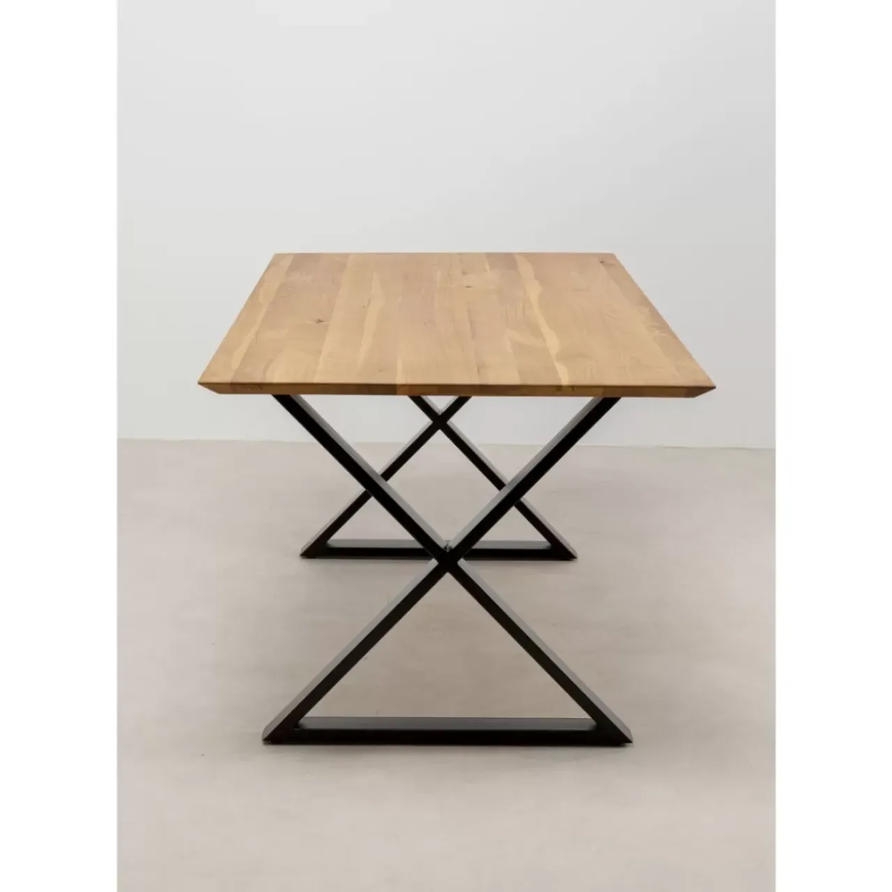 KARE Design Tische-Tisch Symphony Eiche Cross Schwarz 180X90Cm