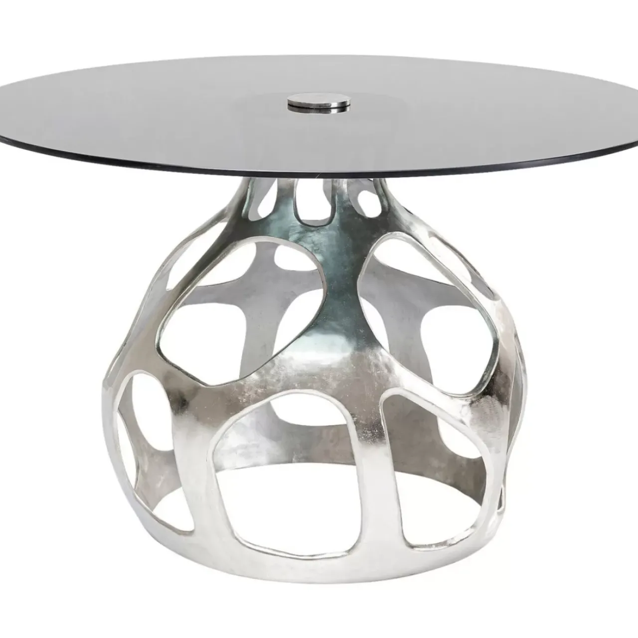 KARE Design Tische-Tisch Volcano Silber O120Cm