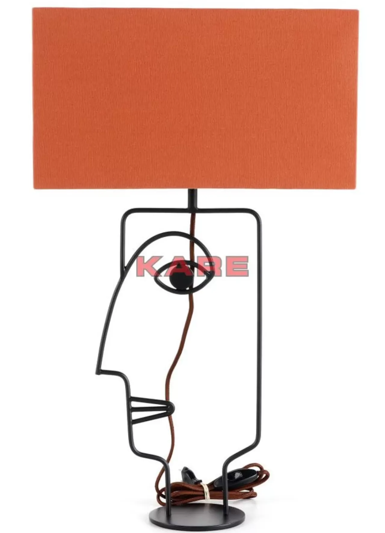 KARE Design Tischleuchten-Tischleuchte Face Wire Orange
