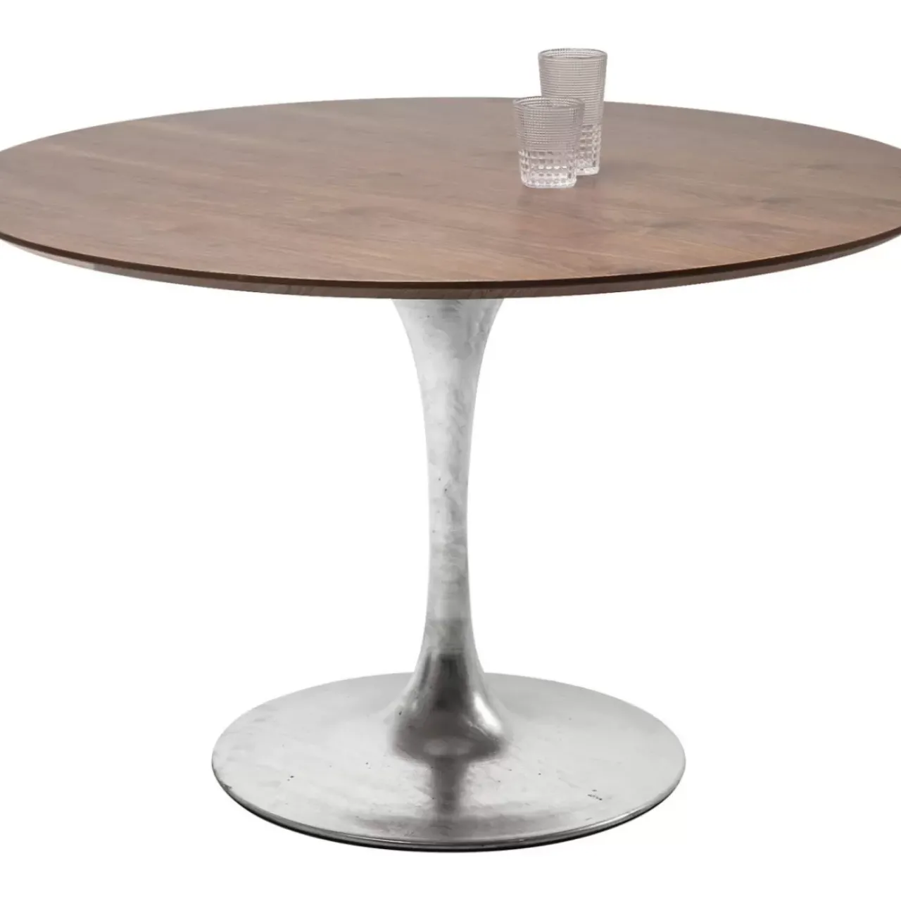 KARE Design Tische-Tischplatte Invitation Round Walnut O120Cm