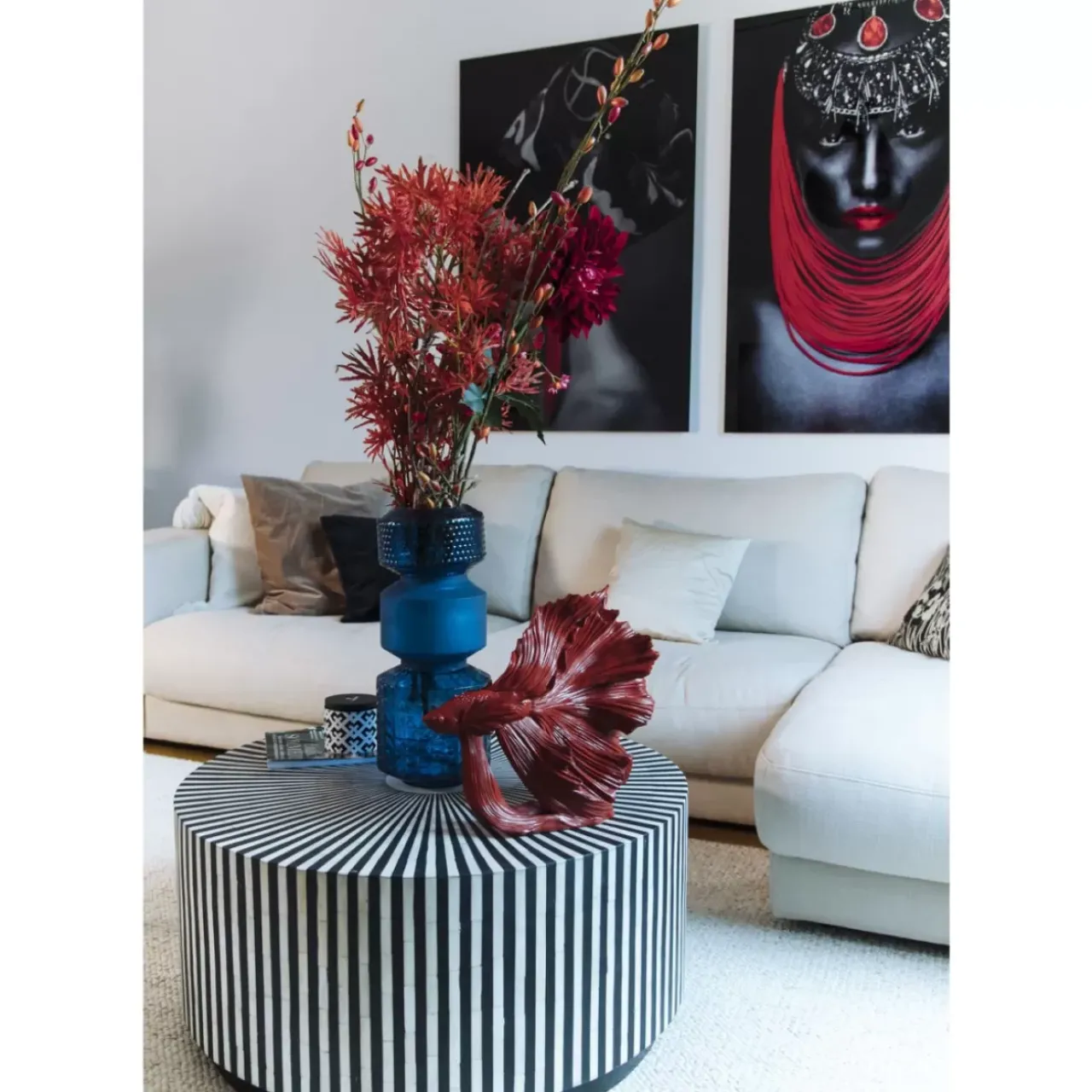 KARE Design Vasen-Vase Marvelous Duo Blau 36Cm