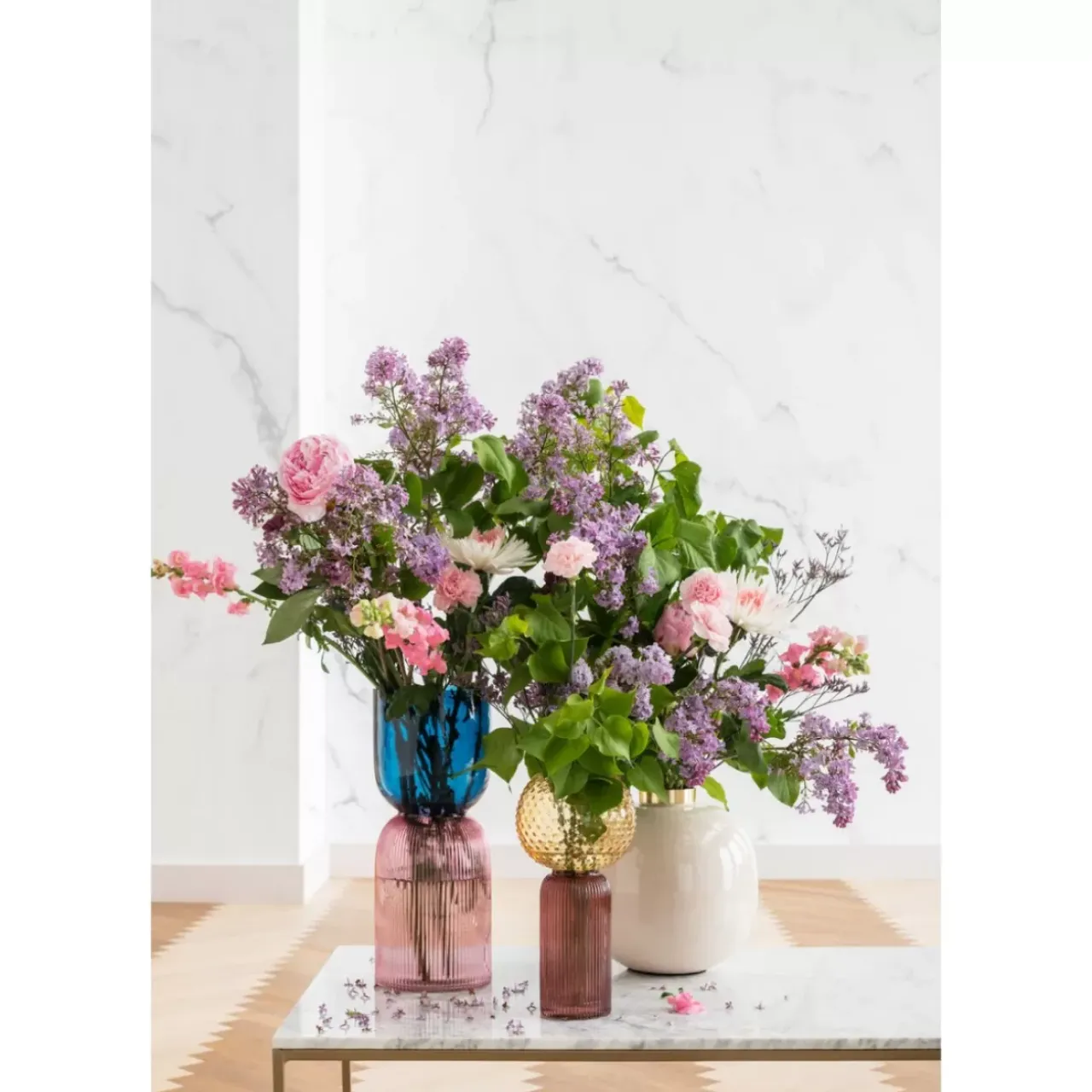 KARE Design Vasen-Vase Marvelous Duo Blau Lila 40Cm