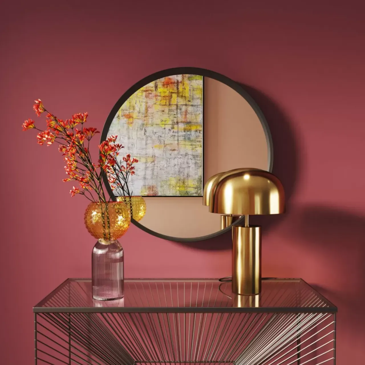 KARE Design Vasen-Vase Marvelous Duo Gelb Lila 31Cm