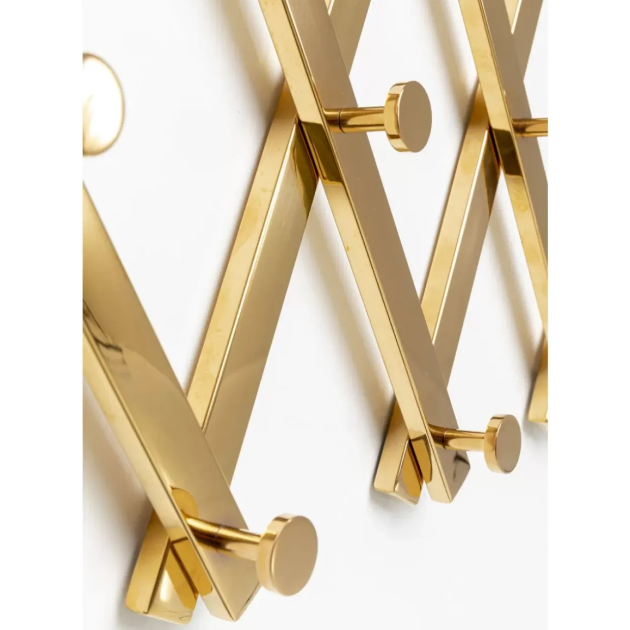 KARE Design Kleinmöbel & Sonstiges-Wandgarderobe Crossing Gold 9(+71)Cm
