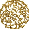 KARE Design Bilder-Wandobjekt School Of Koi Gold O160Cm