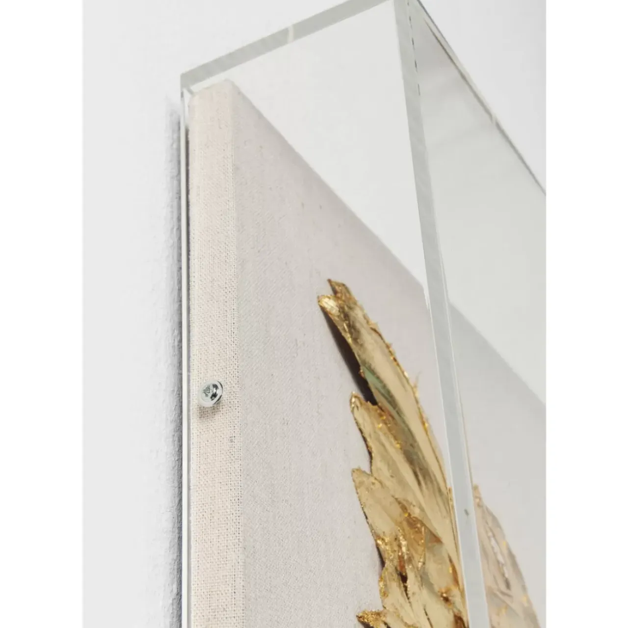 KARE Design Bilder-Wandschmuck Wings Gold-Weis 120X120Cm