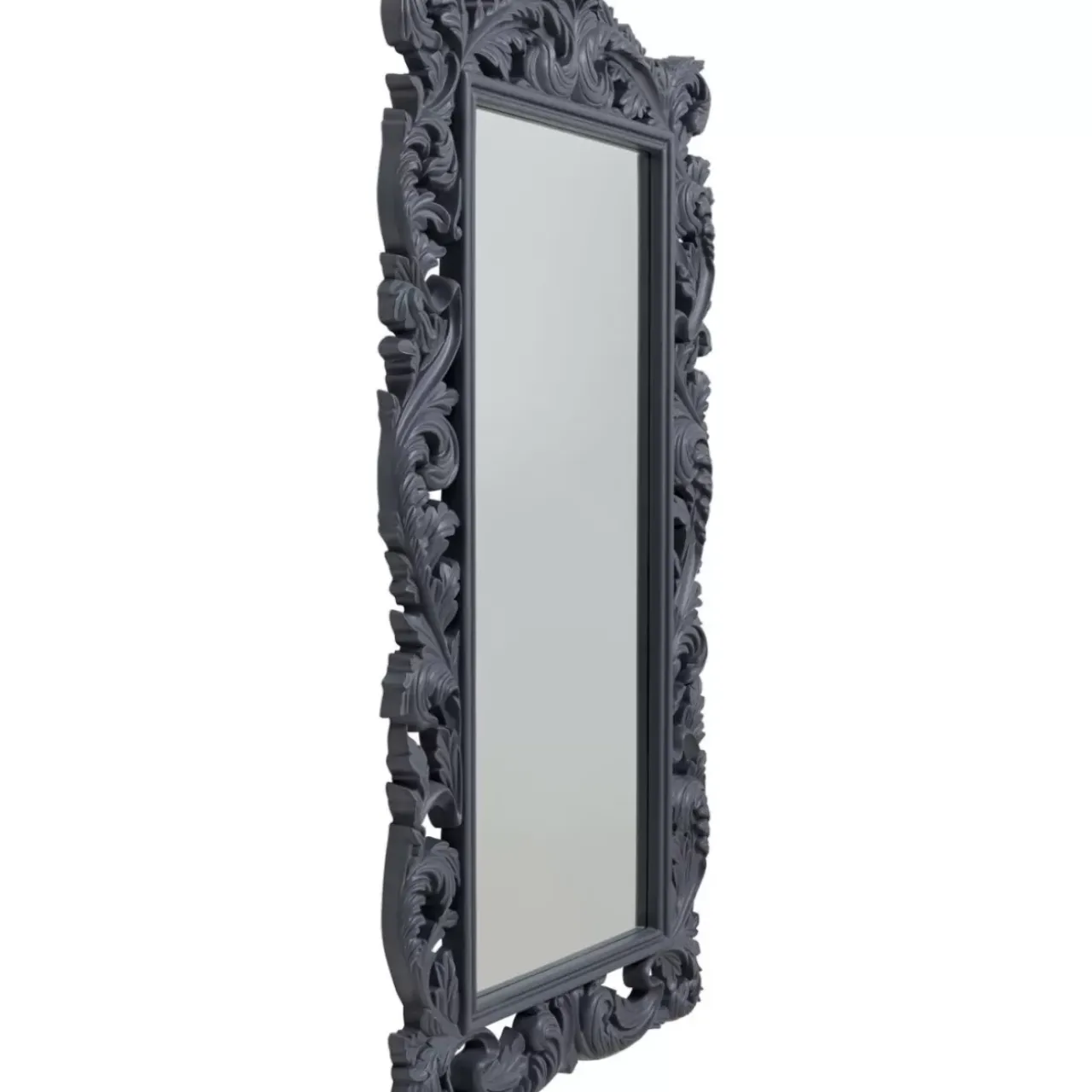 KARE Design Spiegel-Wandspiegel Baroque Valentina Grau 100X190Cm