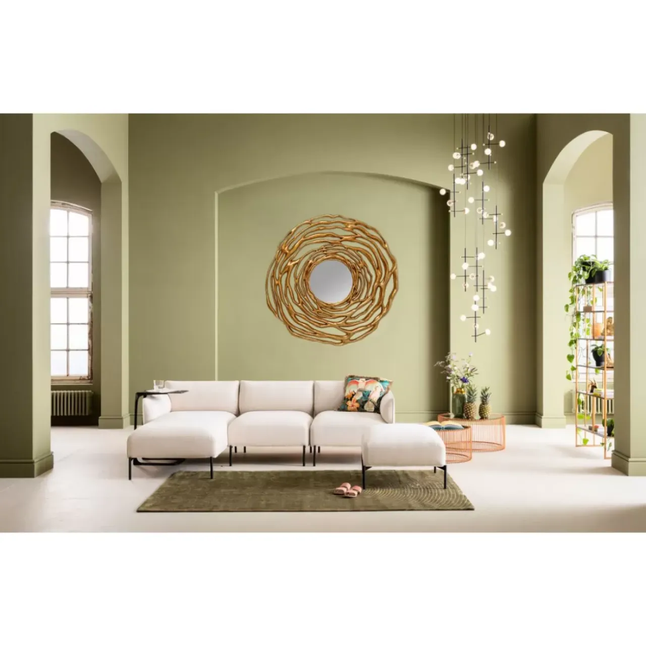 KARE Design Spiegel-Wandspiegel Twiggy Gold O121Cm