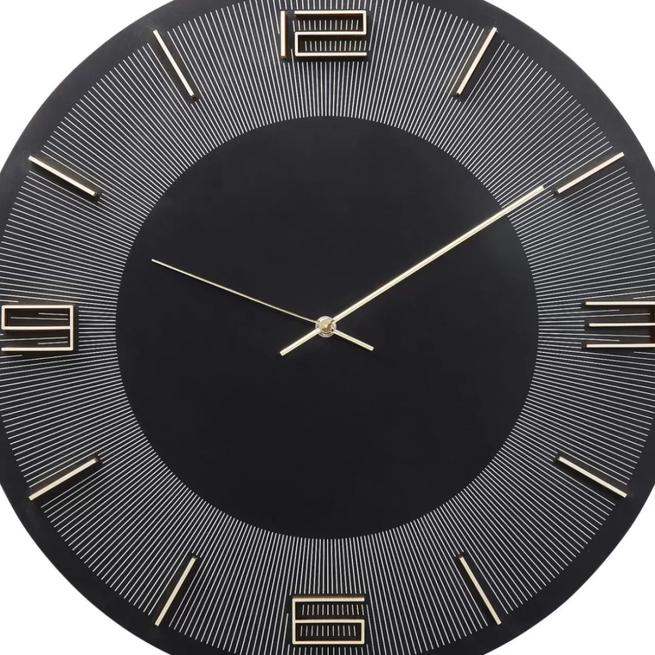 KARE Design Uhren-Wanduhr Leonardo Schwarz/Gold 50