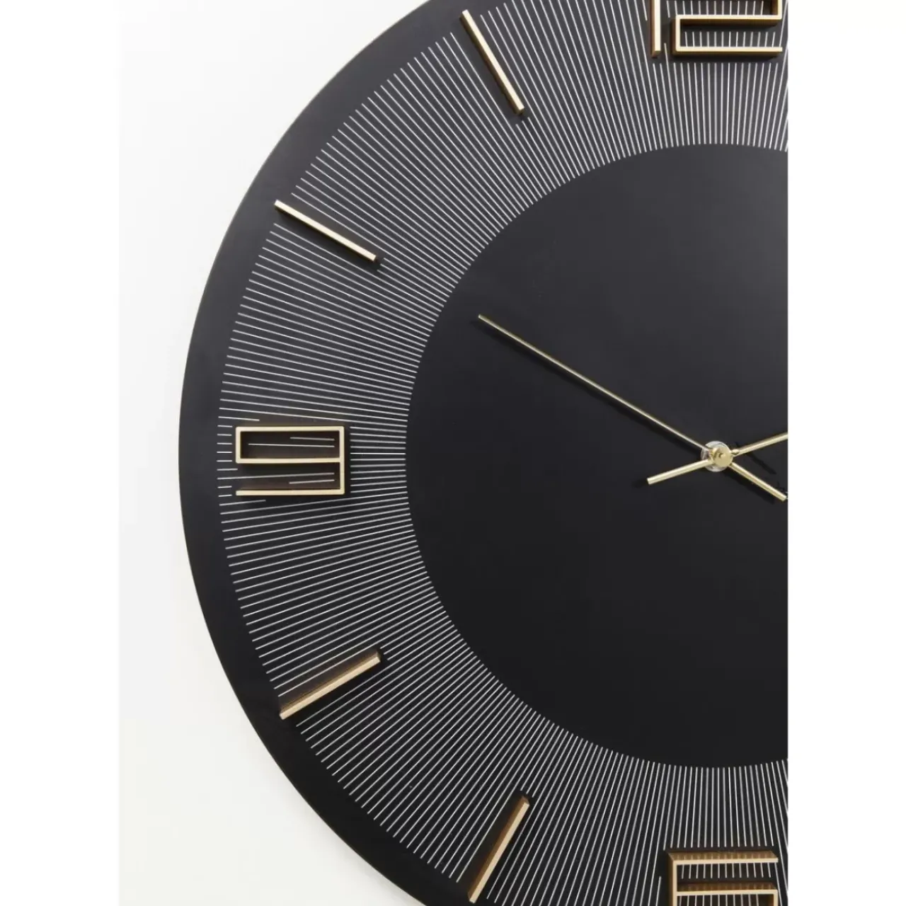 KARE Design Uhren-Wanduhr Leonardo Schwarz/Gold 50