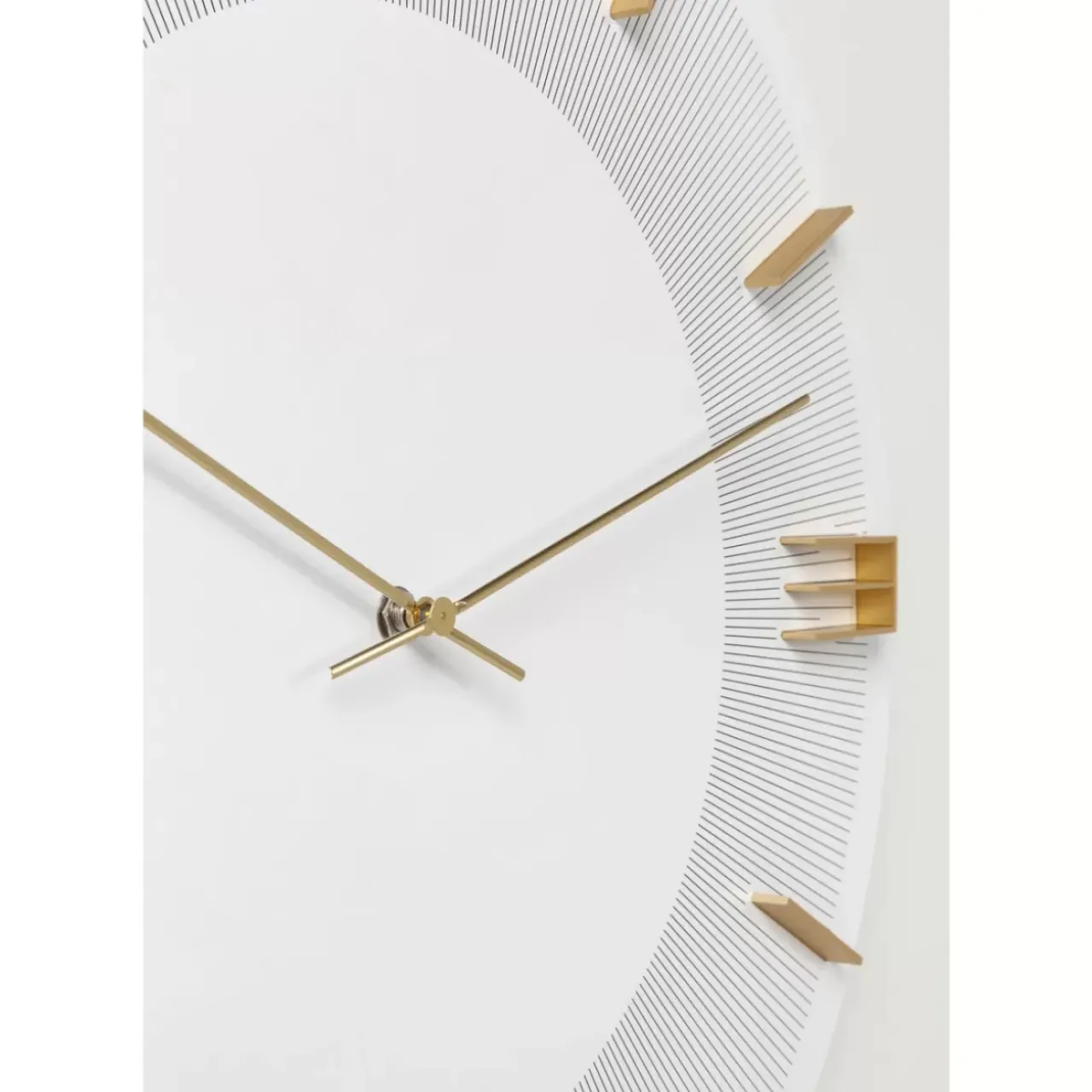 KARE Design Uhren-Wanduhr Leonardo Weis/Gold